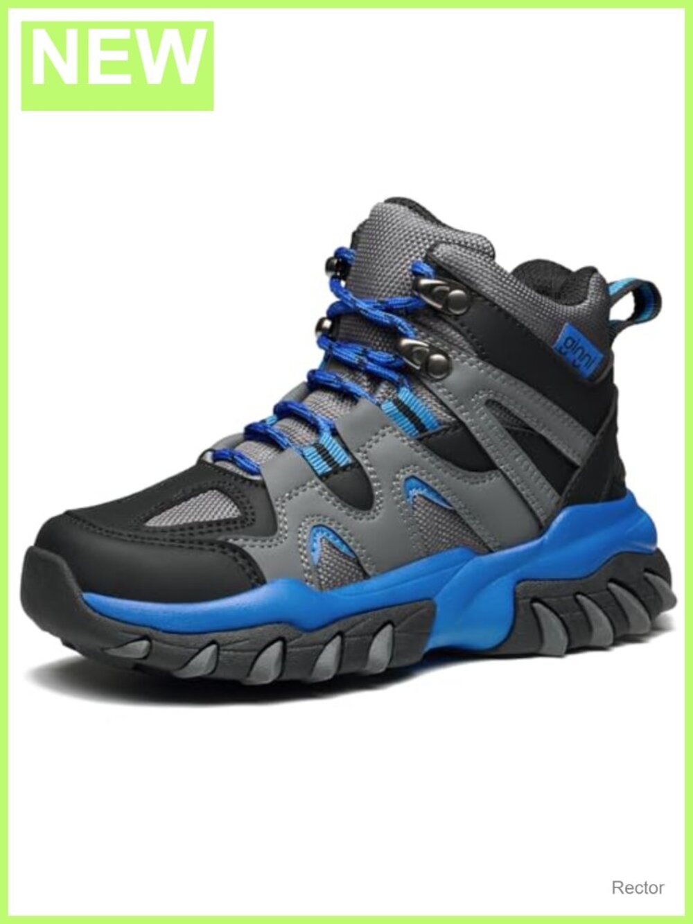 Kids Hiking Boots Water Resistant Lightweight Non-Slip Mid Top Outdoor Sneakers
